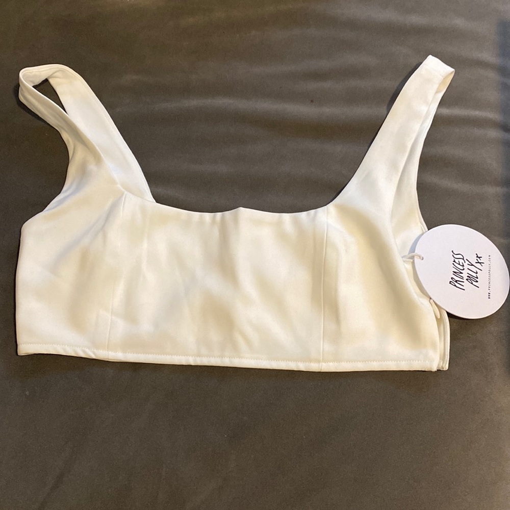 Princess Polly top. Top of two piece set. Size 4 US never worn. White.